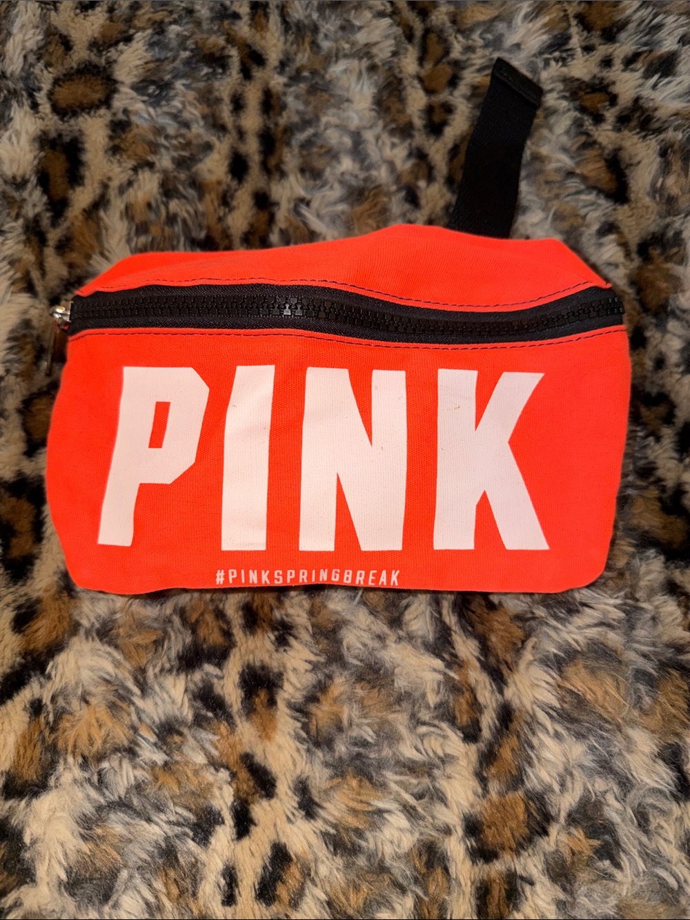PINK Victoria's Secret Neon Coral Crossbody Belt Bag
